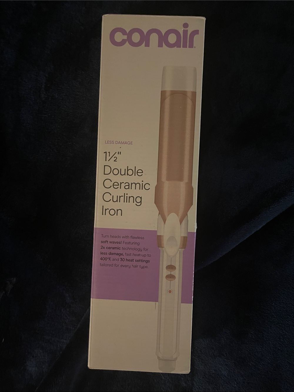 Conair 1½" Double Ceramic Curling Iron in Rose Gold